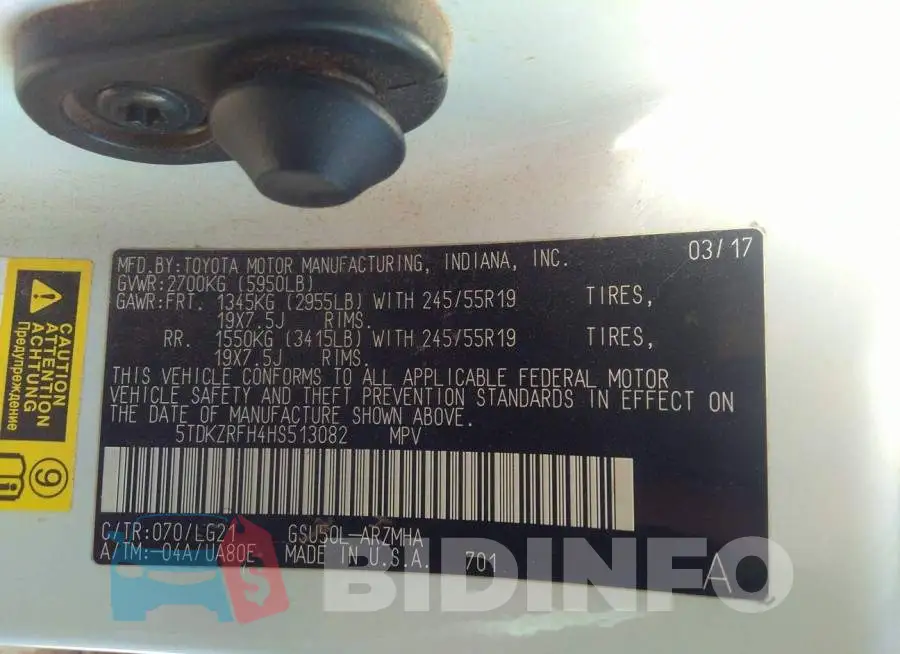 5TDKZRFH4HS513082 Photo# 9