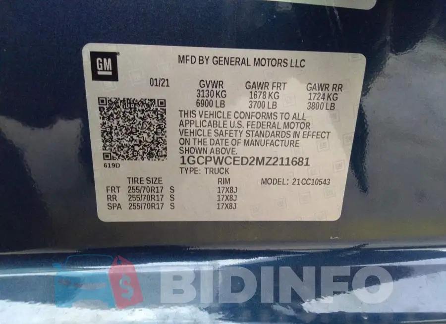 1GCPWCED2MZ211681 Photo# 9