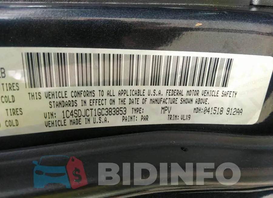 1C4SDJCT1GC383853 Photo# 9