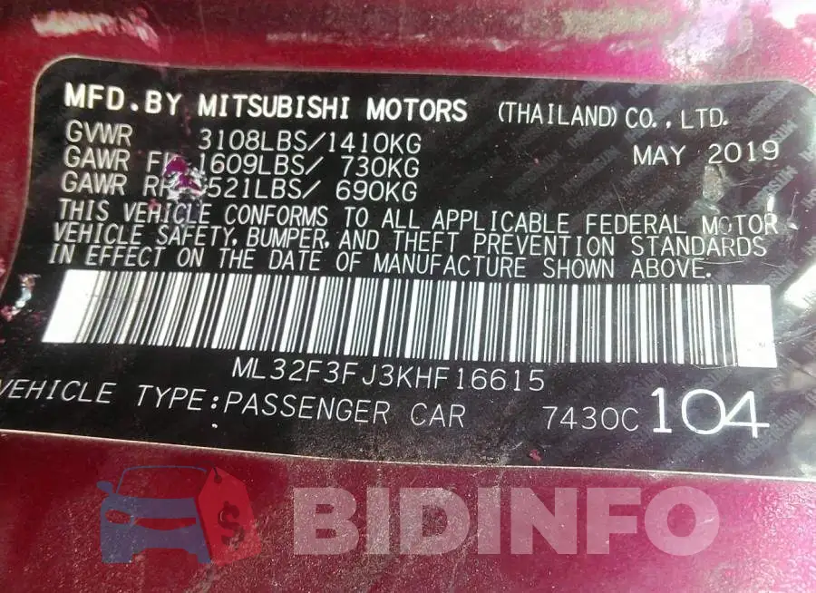 ML32F3FJ3KHF16615 Photo# 9