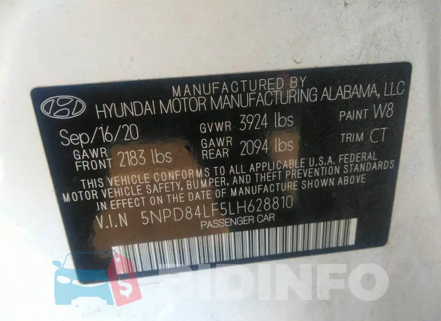 5NPD84LF5LH628810 Photo# 9