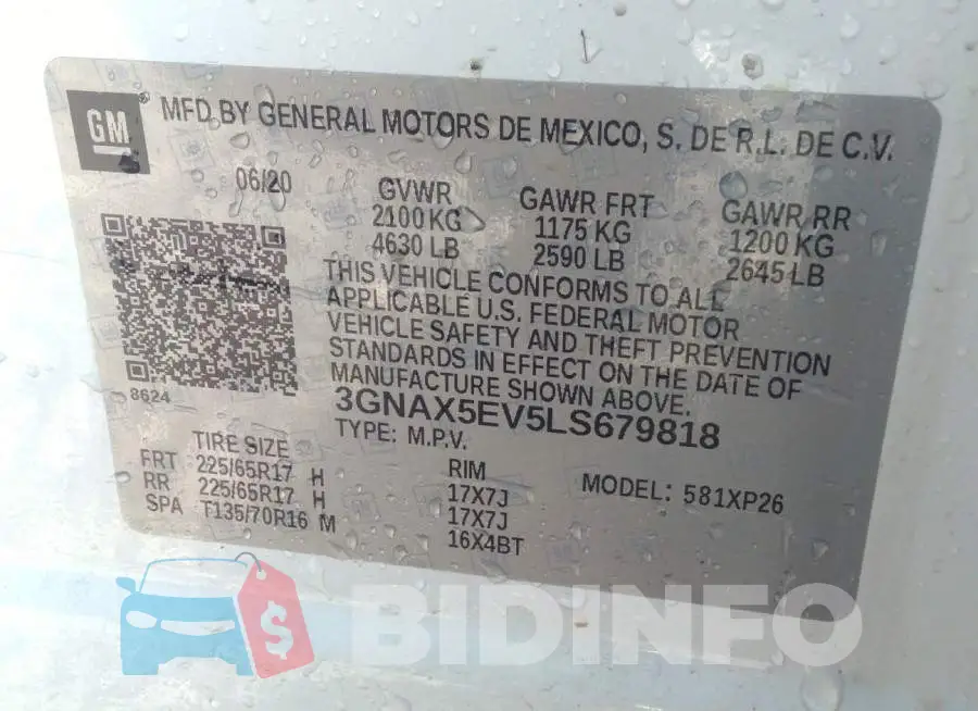 3GNAX5EV5LS679818 Photo# 9