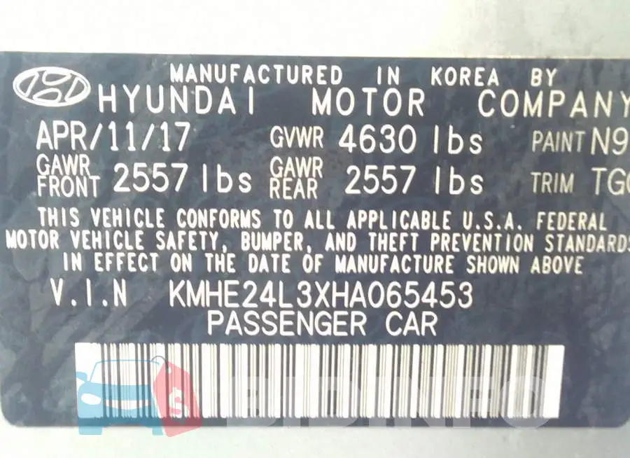KMHE24L3XHA065453 Photo# 9