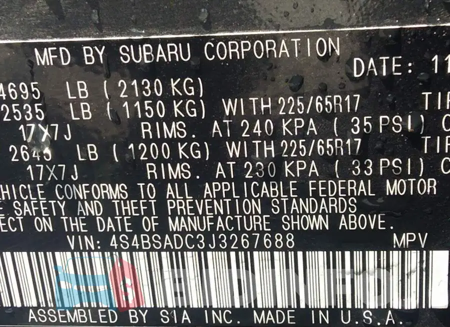 4S4BSADC3J3267688 Photo# 9