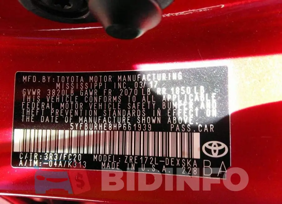5YFBURHE8HP661939 Photo# 9