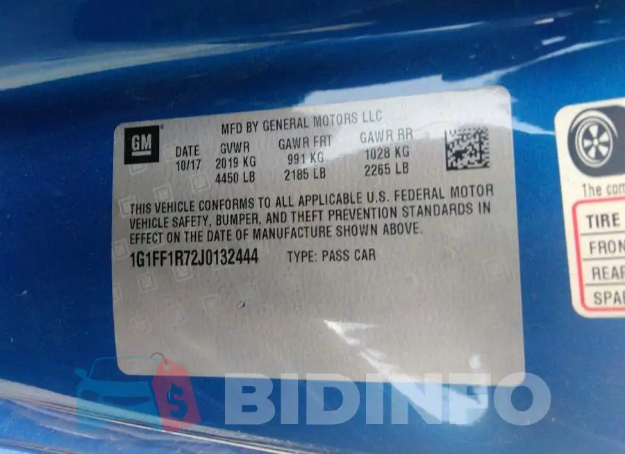 1G1FF1R72J0132444 Photo# 9