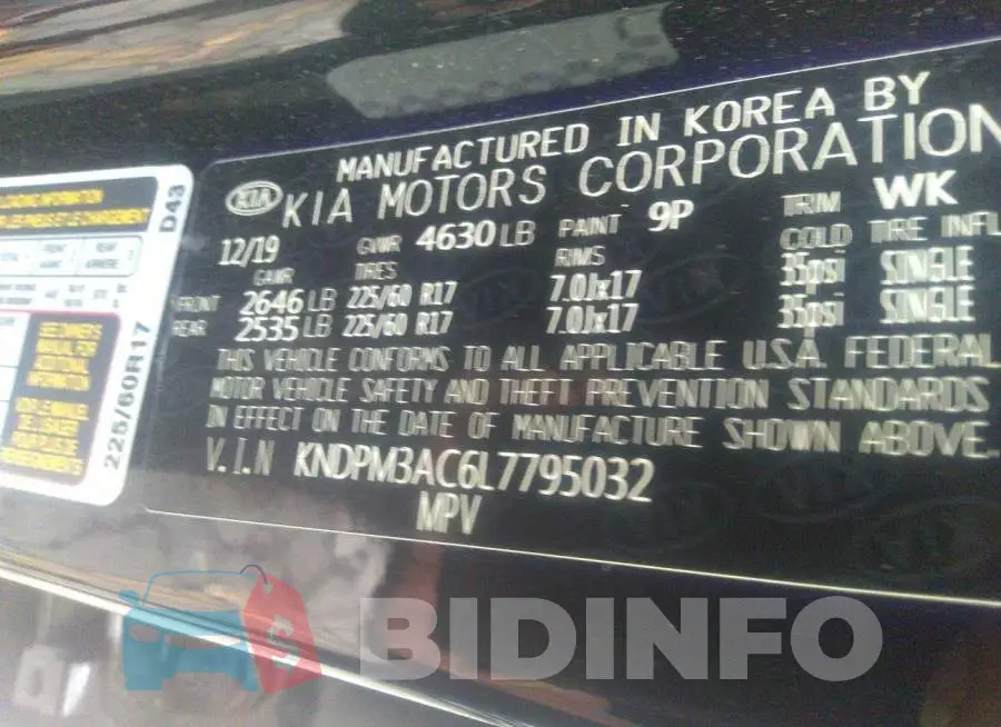 KNDPM3AC6L7795032 Photo# 9