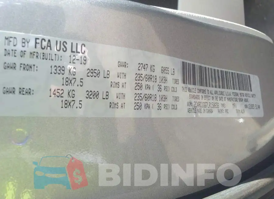 2C4RC1GG7LR150656 Photo# 9