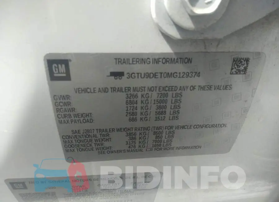 3GTU9DET0MG129374 Photo# 9