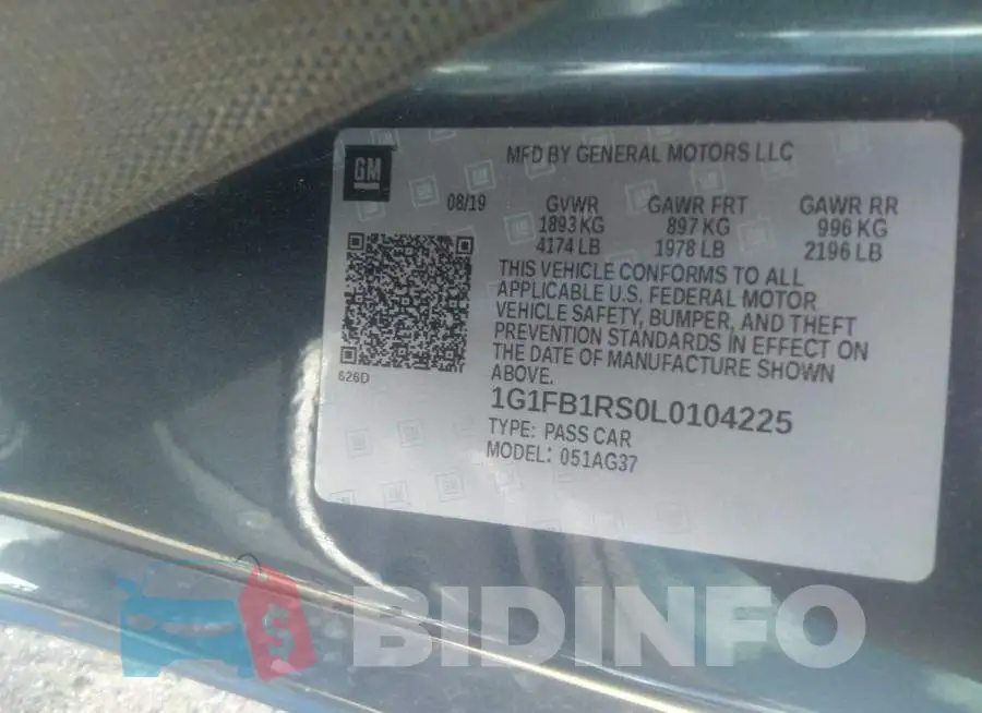 1G1FB1RS0L0104225 Photo# 9