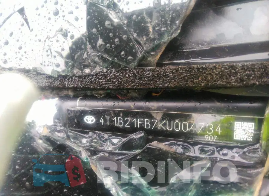 4T1B21FB7KU004734 Photo# 9