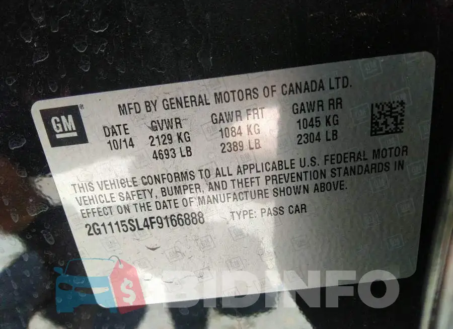 2G1115SL4F9166888 Photo# 9