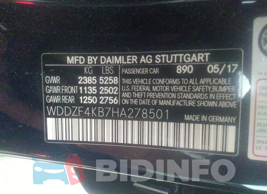 WDDZF4KB7HA278501 Photo# 9
