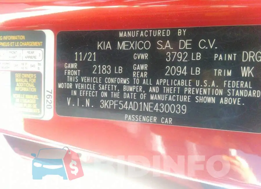 3KPF54AD1NE430039 Photo# 9