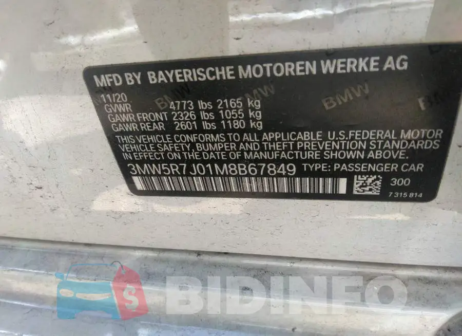 3MW5R7J01M8B67849 Photo# 9
