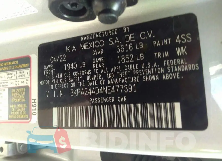3KPA24AD4NE477391 Photo# 9