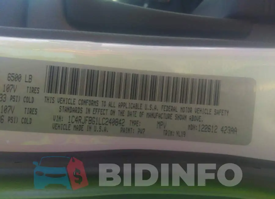 1C4RJFBG1LC240842 Photo# 9