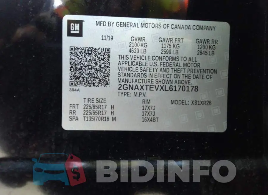 2GNAXTEVXL6170178 Photo# 9