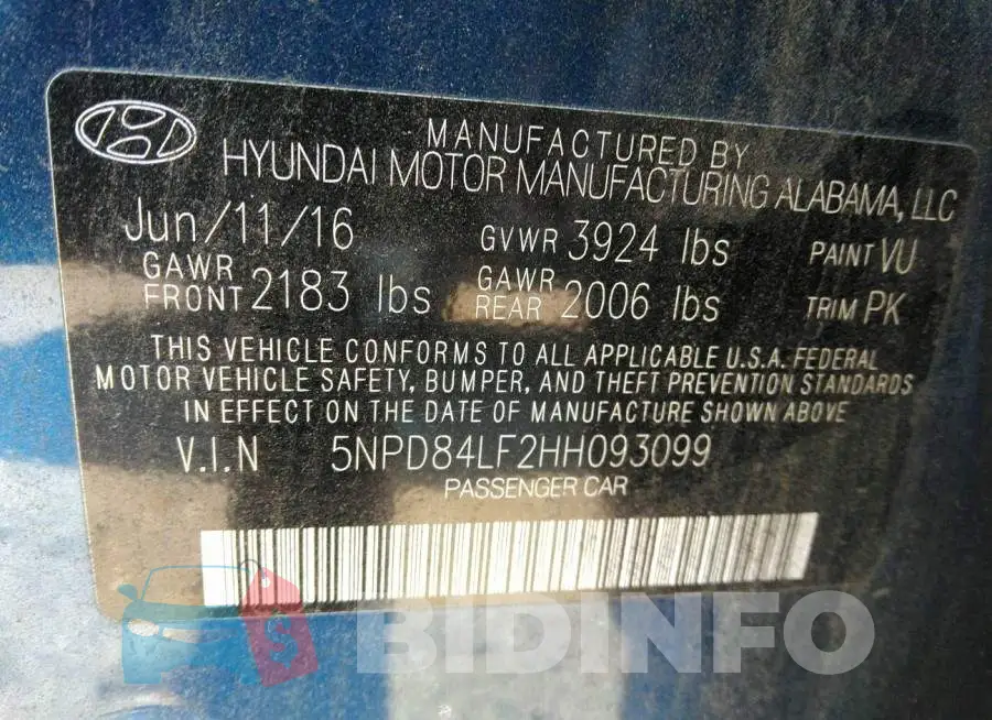 5NPD84LF2HH093099 Photo# 9