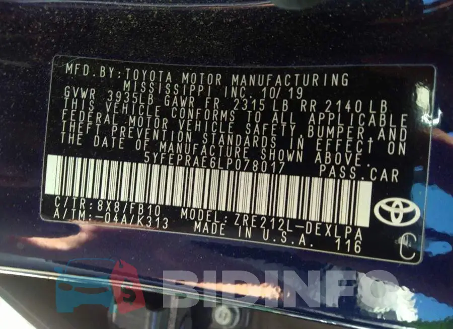 5YFEPRAE6LP078017 Photo# 9