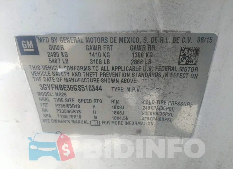 3GYFNBE36GS510344 Photo# 9