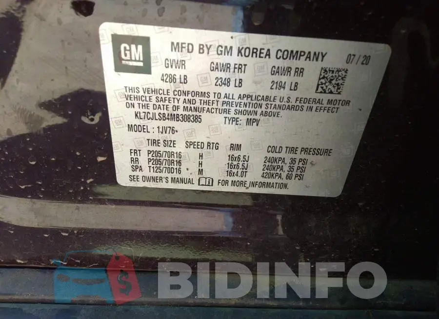 KL7CJLSB4MB308385 Photo# 9