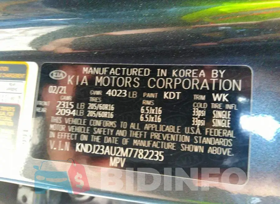 KNDJ23AU2M7782235 Photo# 9