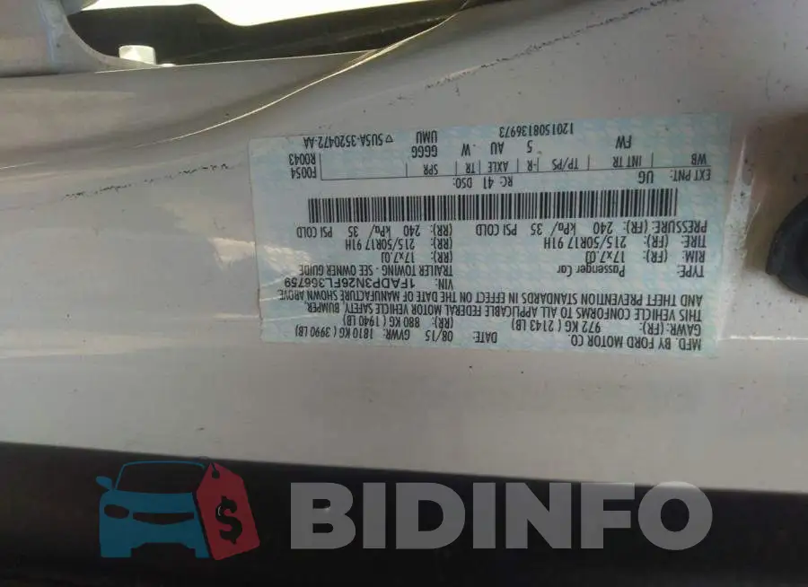 1FADP3N26FL366759 Photo# 9