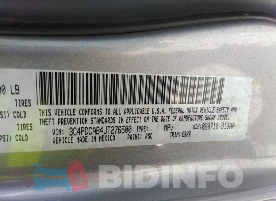 3C4PDCAB4JT276500 Photo# 9