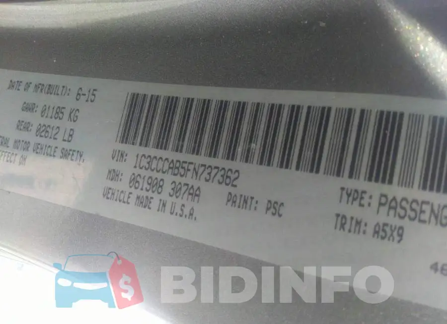1C3CCCAB5FN737362 Photo# 9