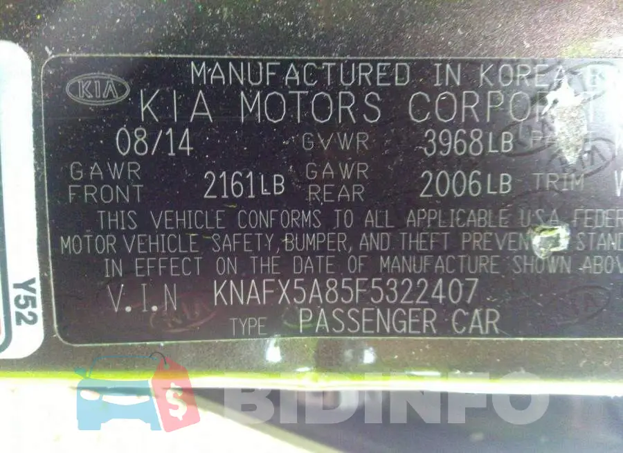 KNAFX5A85F5322407 Photo# 9