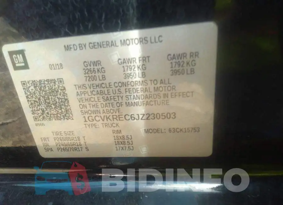 1GCVKREC6JZ230503 Photo# 9