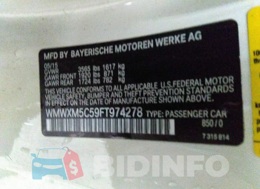 WMWXM5C59FT974278 Photo# 9
