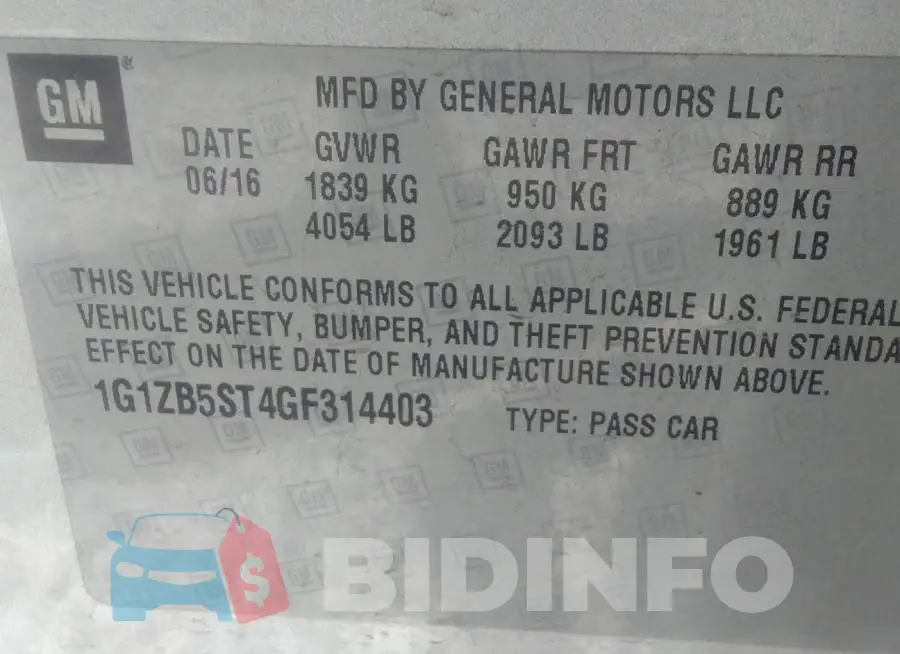 1G1ZB5ST4GF314403 Photo# 9