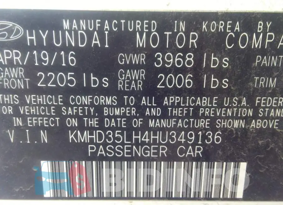 KMHD35LH4HU349136 Photo# 9