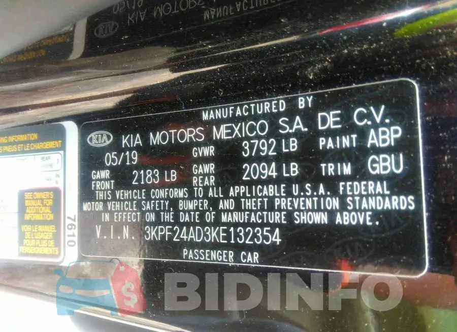 3KPF24AD3KE132354 Photo# 9