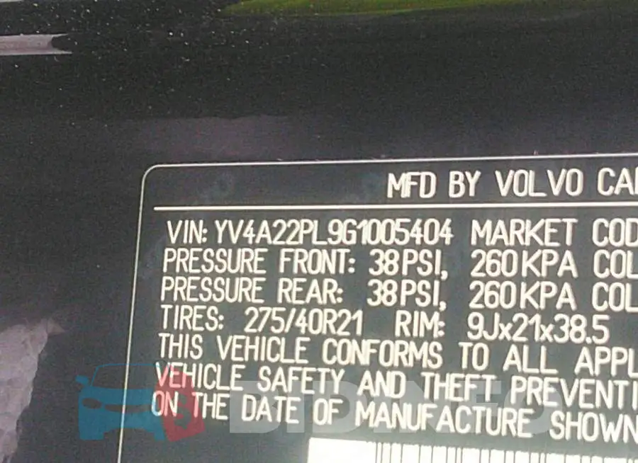YV4A22PL9G1005404 Photo# 9