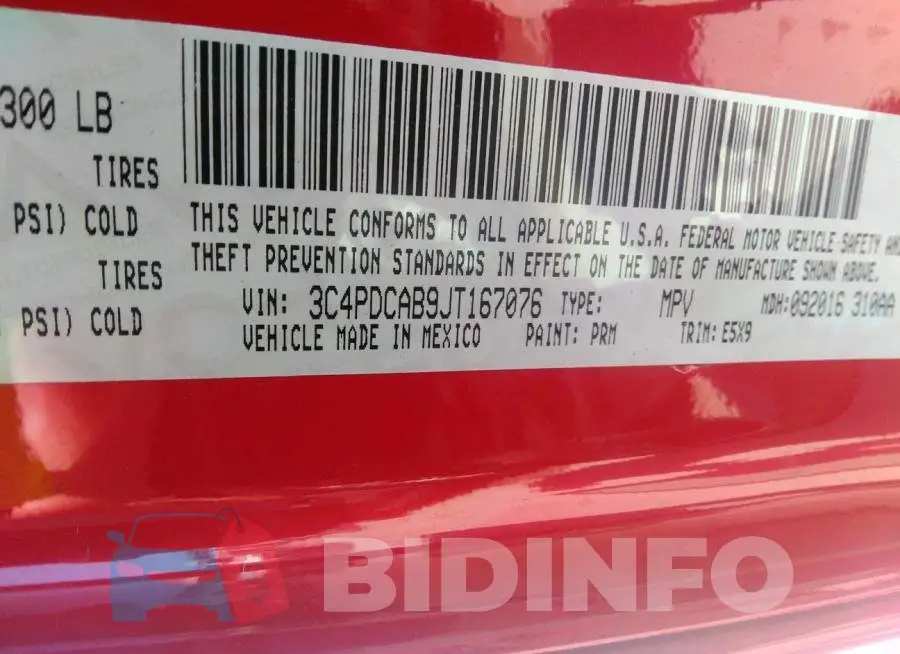3C4PDCAB9JT167076 Photo# 9
