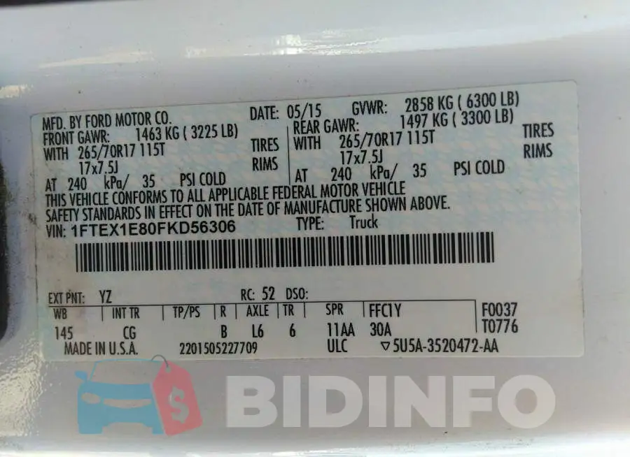 1FTEX1E80FKD56306 Photo# 9