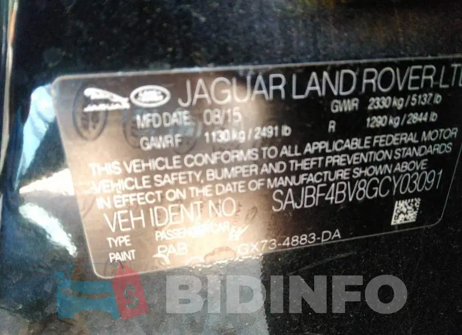 SAJBF4BV8GCY03091 Photo# 9