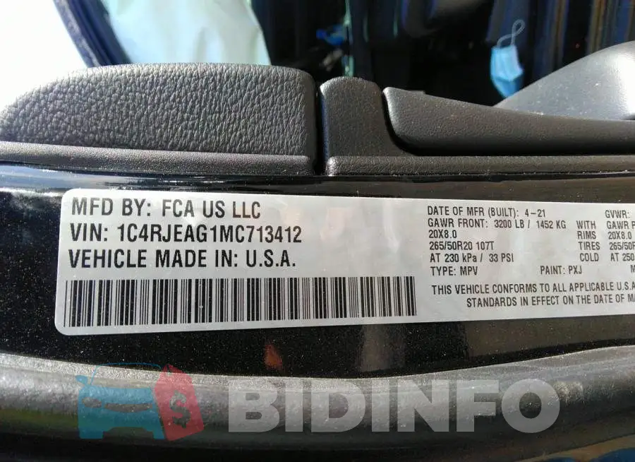 1C4RJEAG1MC713412 Photo# 9