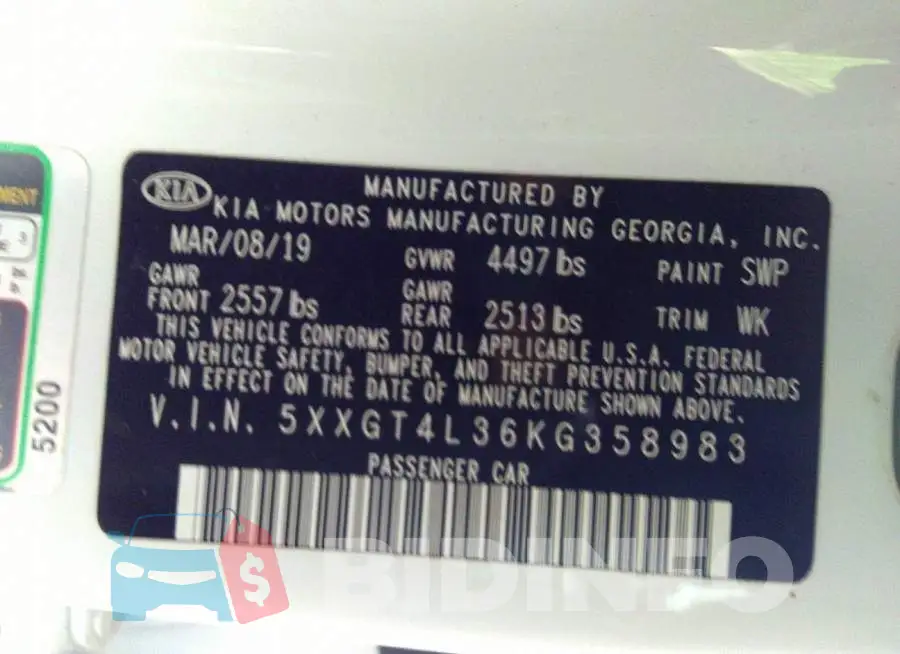 5XXGT4L36KG358983 Photo# 9