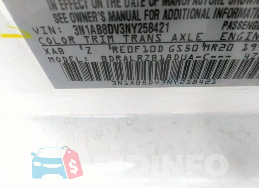 3N1AB8DV3NY258421 Photo# 9
