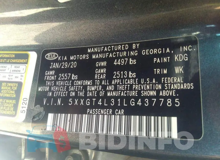 5XXGT4L31LG437785 Photo# 9