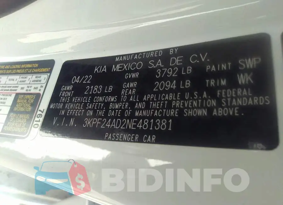 3KPF24AD2NE481381 Photo# 9