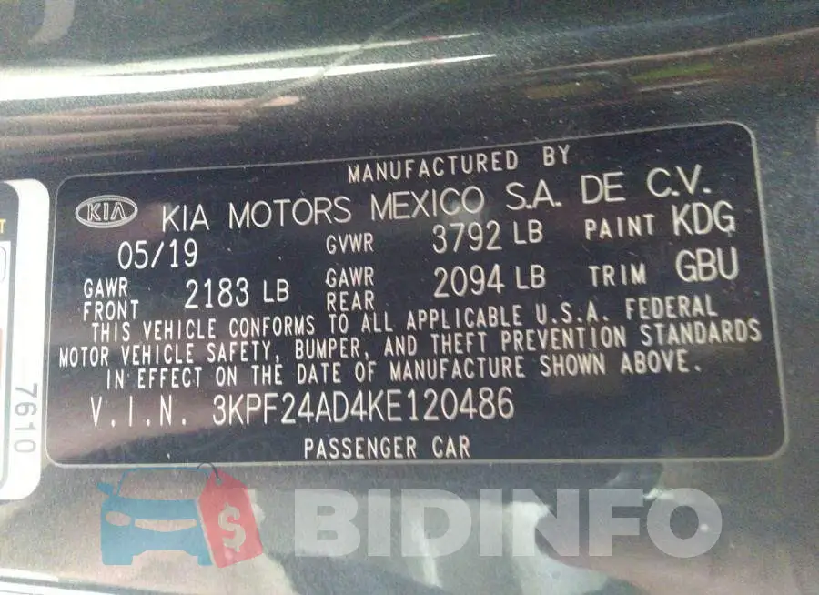 3KPF24AD4KE120486 Photo# 9