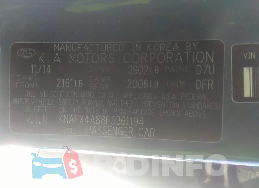 KNAFX4A88F5361194 Photo# 9