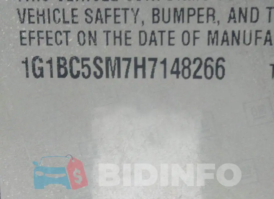 1G1BC5SM7H7148266 Photo# 9
