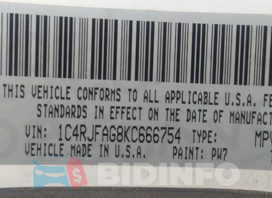 1C4RJFAG8KC666754 Photo# 9