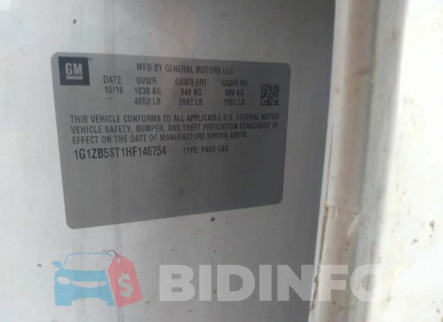 1G1ZB5ST1HF146754 Photo# 9
